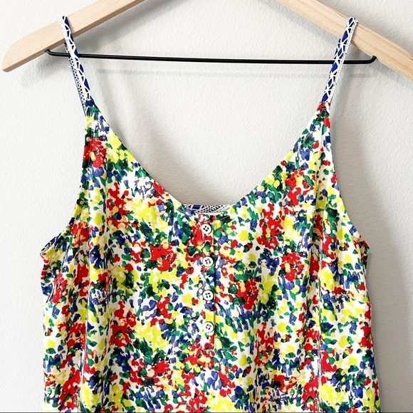 CAbi #5261 Devon Floral Fiesta Romper Size Small Colorful Summer Adjustable EUC - Picture 4 of 12